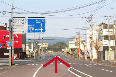 3. 両神橋を渡り、神居十字街へ向かう。